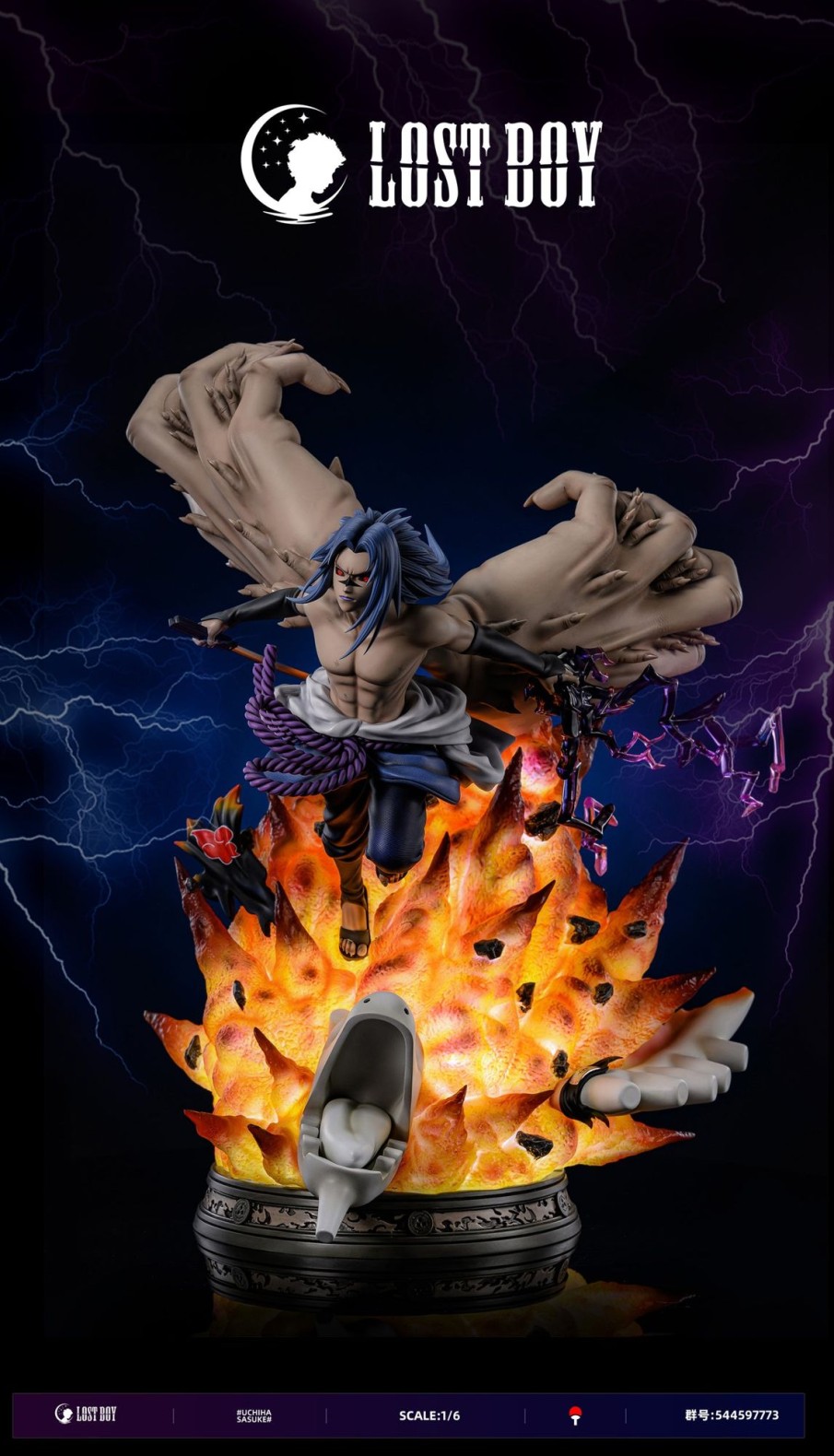 Statues/Figures LOST BOY STUDIO Naruto | Lost Boy Studio Naruto: Lvl 2 Cursed Seal Form Sasuke Uchiha [Discon