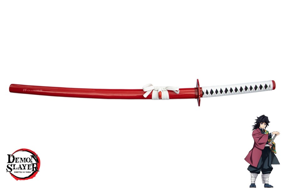 Anime Swords FF COLLECTIBLES | Demon Slayer Giyu Tomioka'S Nichirin Sword (W Free Sword Stand)