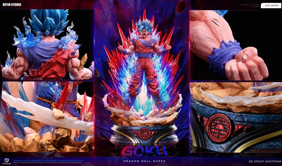 Statues/Figures DEYIN STUDIO Dragon Ball | Deyin Studio Dragon Ball Super: Super Saiyan Blue Kaio-Ken Goku [Pre