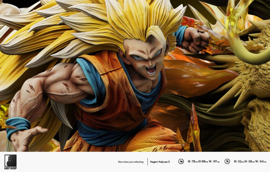 Statues/Figures LAST SLEEP STUDIO Dragon Ball | Last Sleep Studio Dragon Ball Z: Super Saiyan 3 Dragon Fist Goku [Pr