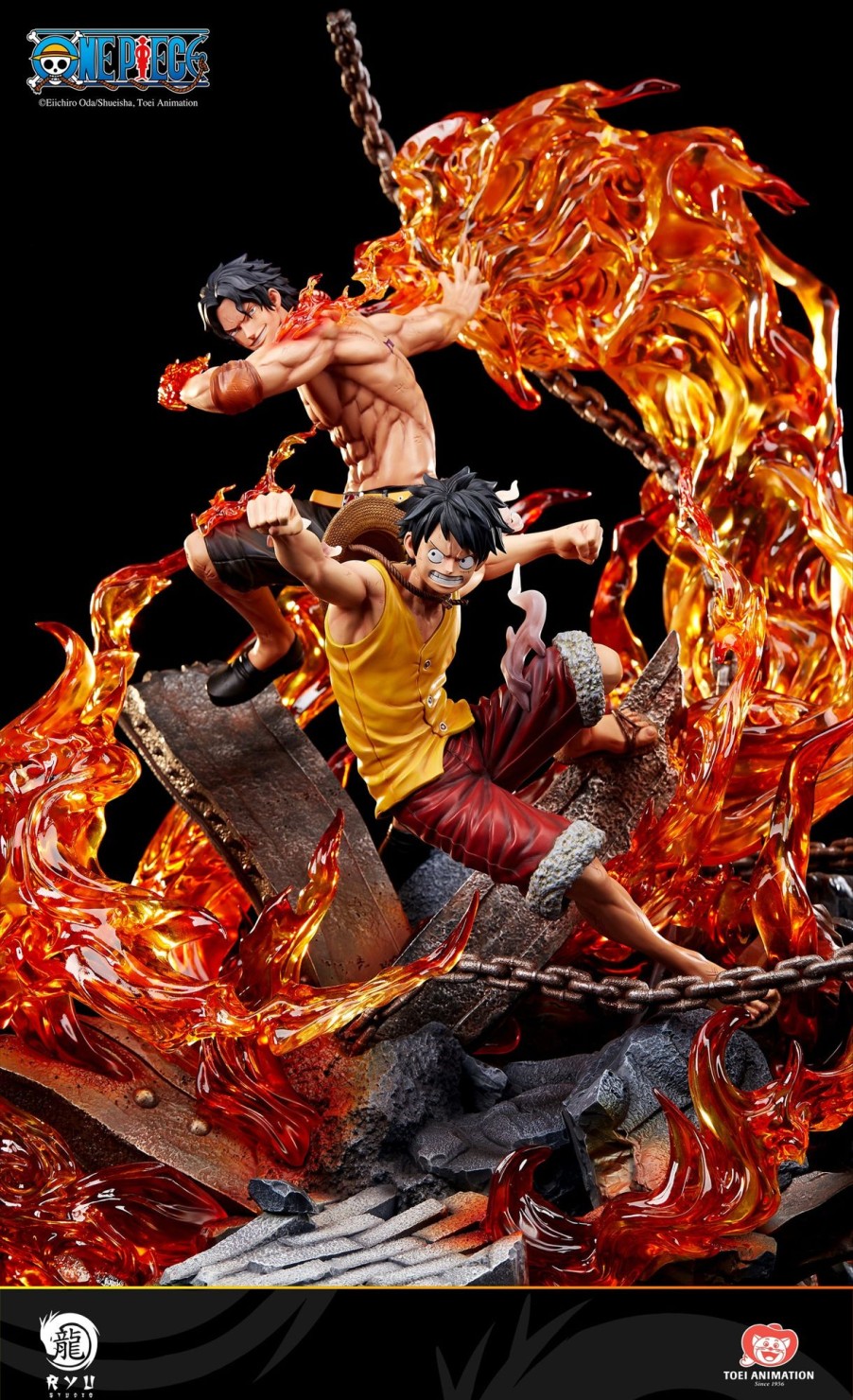 Statues/Figures RYU STUDIO One Piece | Ryu Studio One Piece: Marineford Arc Series, Luffy And Ace (Licensed