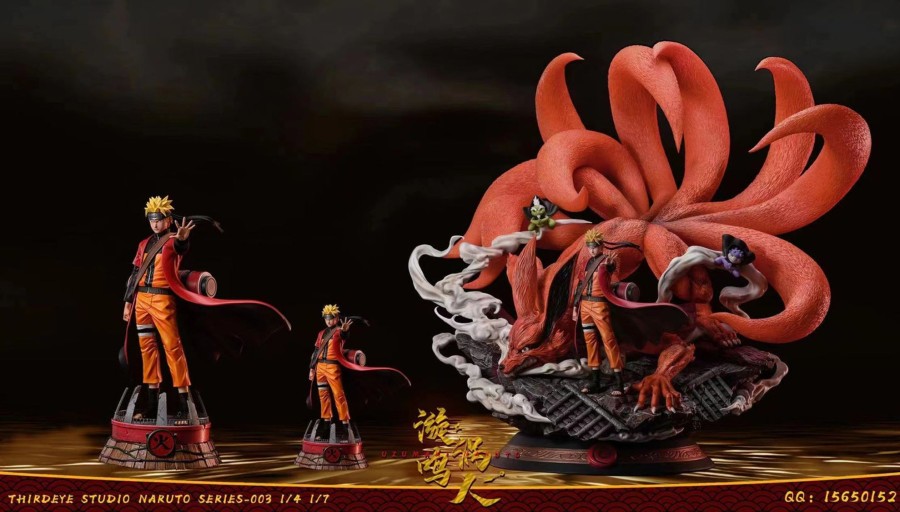 Statues/Figures THIRD EYE STUDIO Naruto | Third Eye Studio Naruto: Sage Mode Naruto Uzumaki And Nine Tails Kur