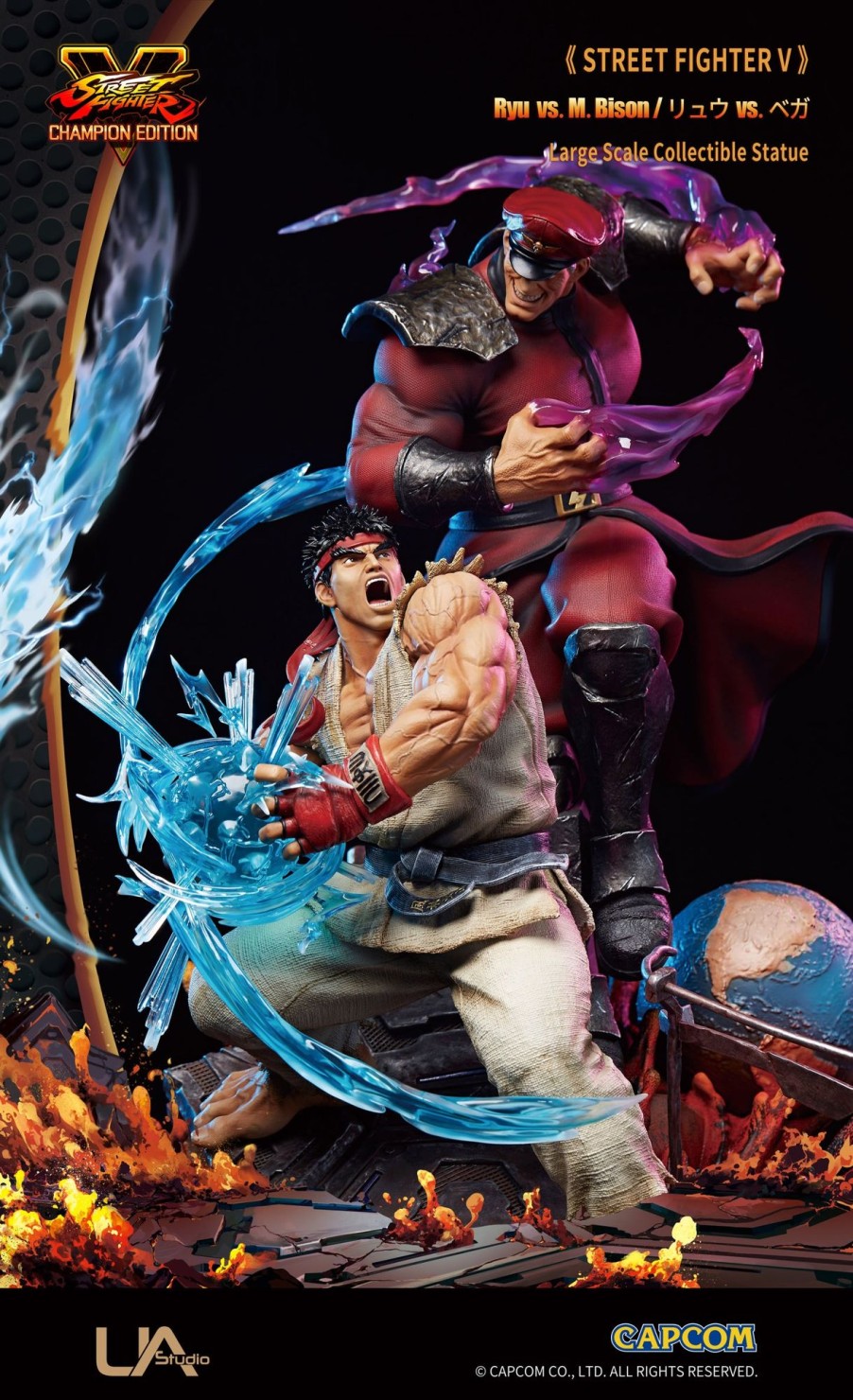 Statues/Figures UNIQUE ART STUDIO Street Fighter | Unique Art Studio Street Fighter V: Ryu Vs M. Bison 1/6 (Licensed) [