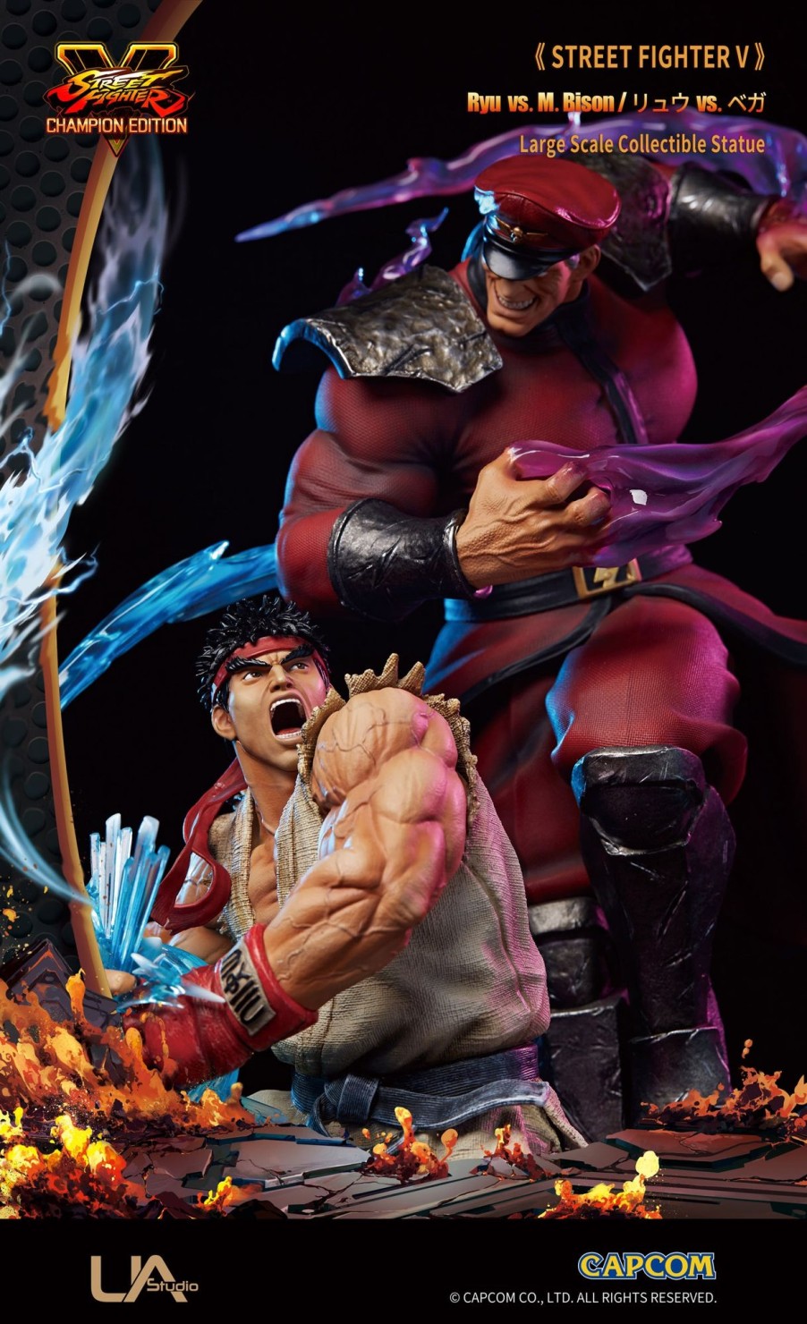 Statues/Figures UNIQUE ART STUDIO Street Fighter | Unique Art Studio Street Fighter V: Ryu Vs M. Bison 1/6 (Licensed) [