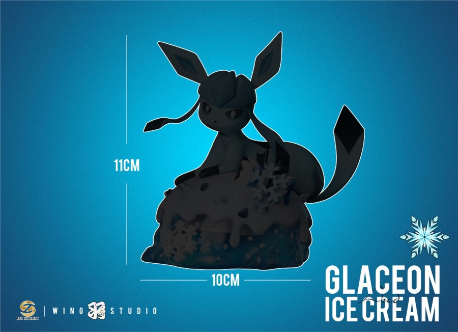 Statues/Figures WING x HZ STUDIO Pokemon | Wing X Hz Studio Pokemon: Dessert Series 03. Glaceon Ice Cream [In S