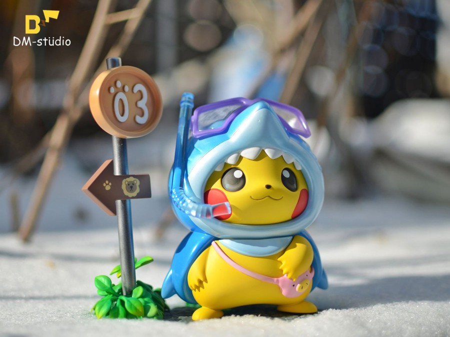 Statues/Figures DM STUDIO Pokemon | Dm Studio Pokemon: Animal Cosplay Series, Shark Cosplay Pikachu [Sol