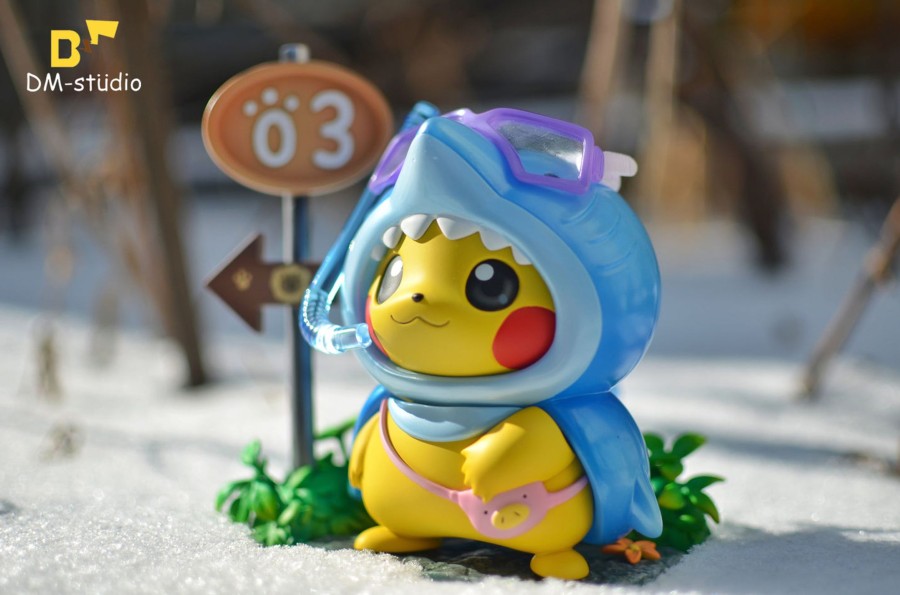 Statues/Figures DM STUDIO Pokemon | Dm Studio Pokemon: Animal Cosplay Series, Shark Cosplay Pikachu [Sol