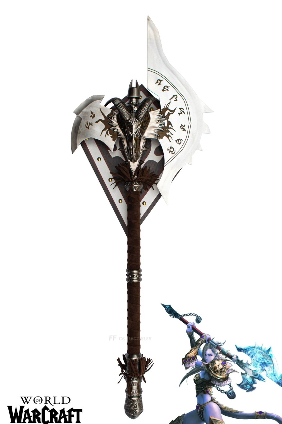 Games Swords FF COLLECTIBLES | World Of Warcraft - Shadowmourne Axe Replica (With Free Wall Plaque)