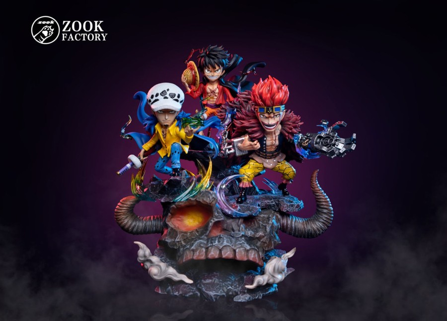 Statues/Figures ZOOK FACTORY STUDIO One Piece | Zook Factory Studio One Piece: The Three Supernova Captains, Luffy,