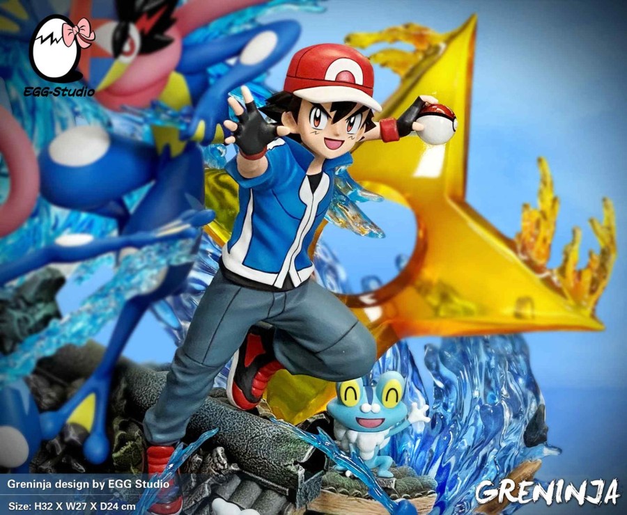 Statues/Figures EGG STUDIO Pokemon | Egg Studio Pokemon: Greninja Evolution Family [In Stock]