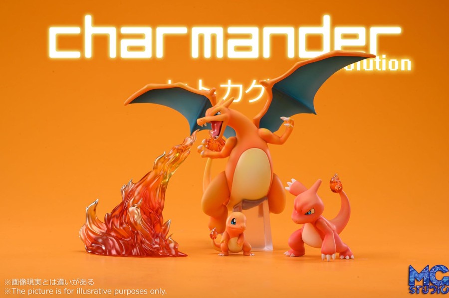 Statues/Figures MG STUDIO Pokemon | Mg Studio Pokemon: Scale World Series, Charizard Evolution Family [P