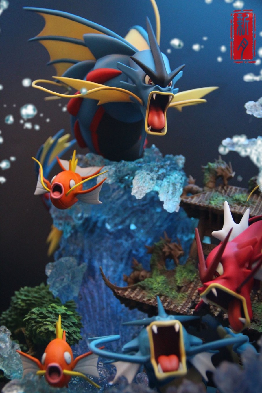 Statues/Figures CRESCENT STUDIO Pokemon | Crescent Studio Pokemon: Evolution Series - Family Of Gyrados [Pre-O