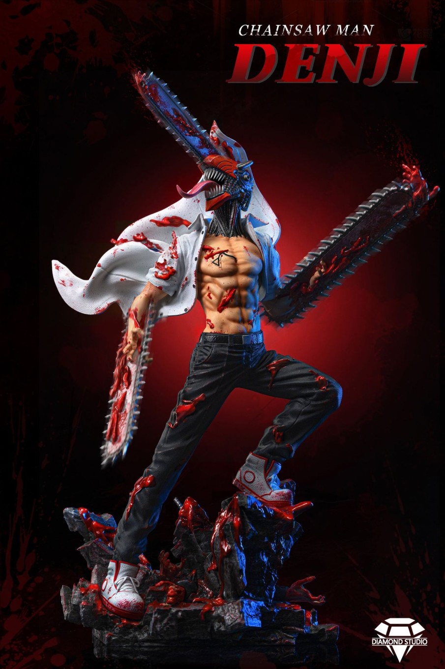 Statues/Figures DIAMOND STUDIO Chainsaw Man | Diamond Studio Chainsaw Man: Hybrid Form Denji [In Stock]