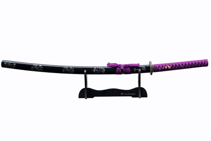 Japanese Katanas FF COLLECTIBLES | Murasaki No Hana, Purple Flower - Hand Forged Carbon Steel Japanese Ka