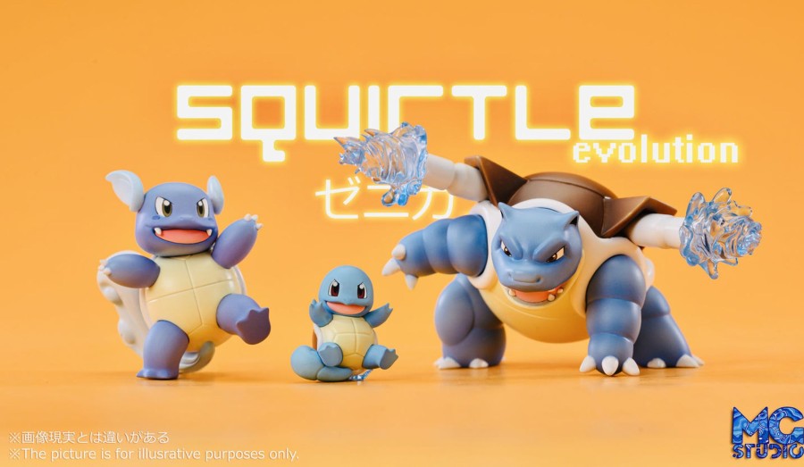 Statues/Figures MG STUDIO Pokemon | Mg Studio Pokemon: Scale World Series, Blastoise Evolution Family [P