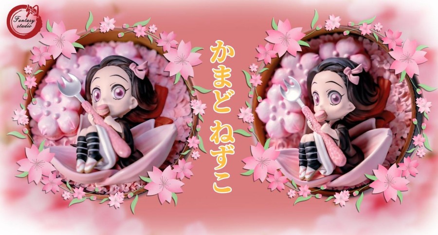 Statues/Figures FANTASY STUDIO Demon Slayer | Fantasy Studio Demon Slayer: Sakura Macaron Nezuko [Sold Out]