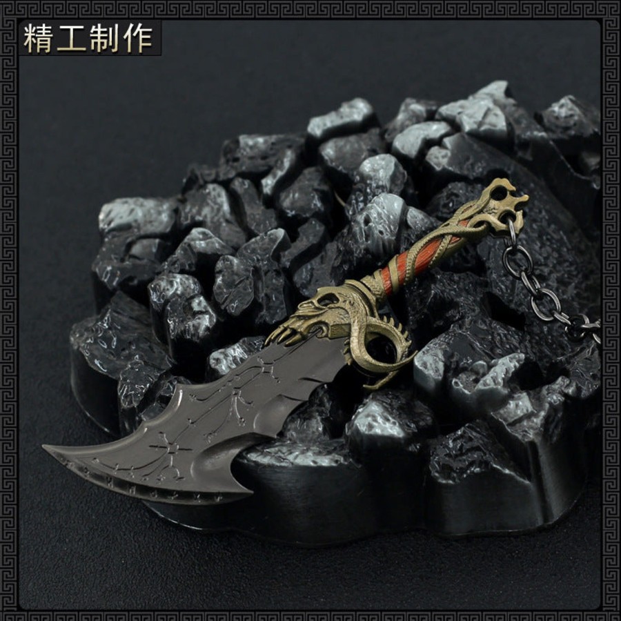 Keychains And Mini Replicas FF COLLECTIBLES | God Of War Norse Blade Of Chaos Keychain