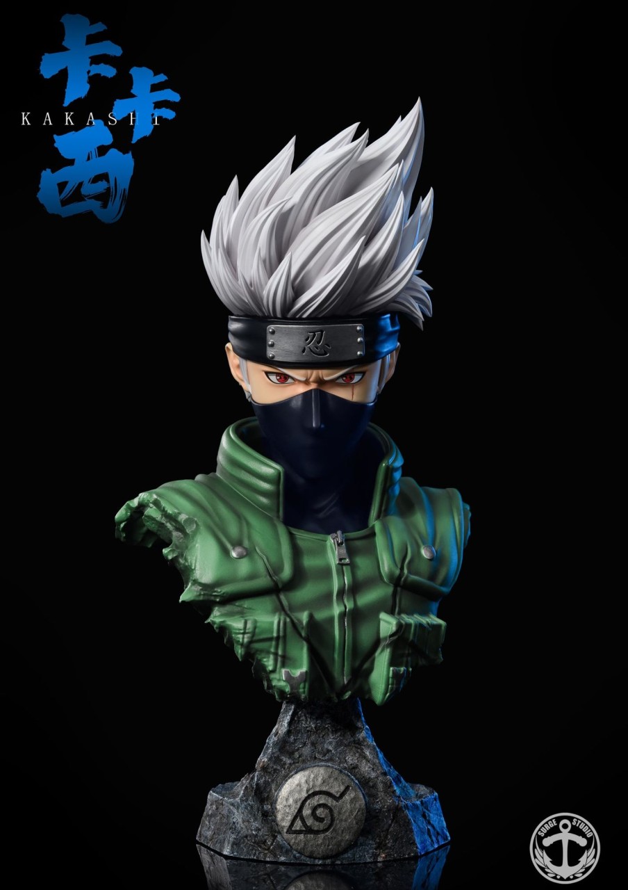 Statues/Figures SURGE STUDIO Naruto | Surge Studio Naruto: Konoha Youth Duo Bust Series, Kakashi And Guy [