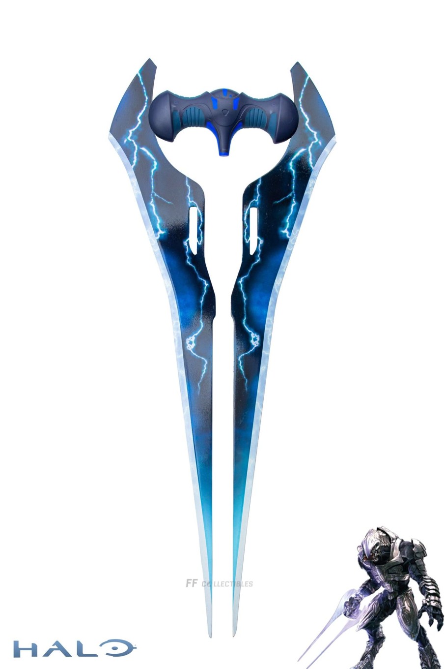 Games Swords FF COLLECTIBLES | Halo The Type-1 Energy Sword (Life Size Metal Replica With Wall Plaq