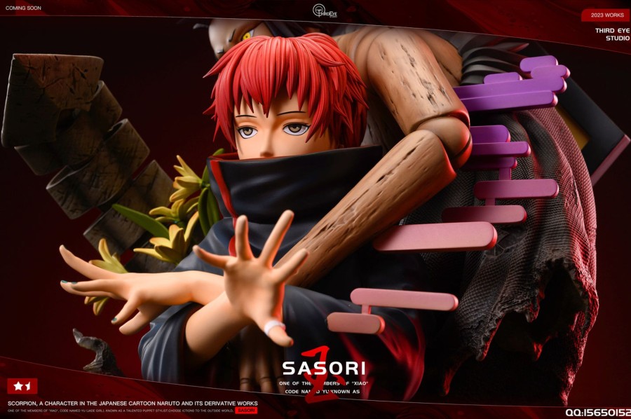 Statues/Figures THIRD EYE STUDIO Naruto | Third Eye Studio Naruto: Akatsuki Bust Series 3. Sasori Of The Red S