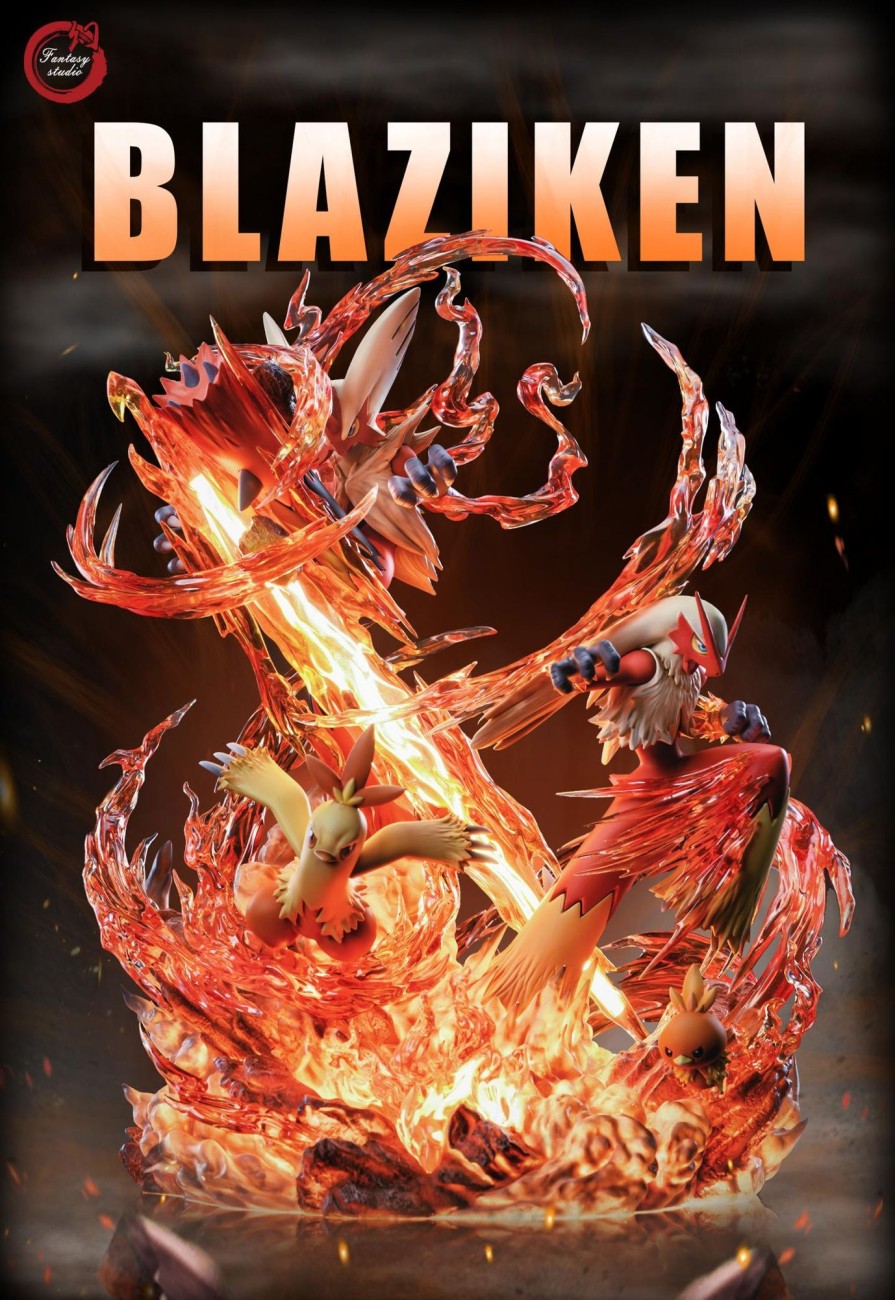 Statues/Figures FANTASY STUDIO Pokemon | Fantasy Studio Pokemon: Gx Evolution Series 8. Blaziken Family [Sold