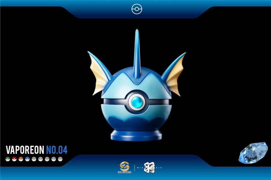 Statues/Figures WING x HZ STUDIO Pokemon | Wing X Hz Studio Pokemon: Eevee Poke Ball Series 04. Vaporeon Poke B