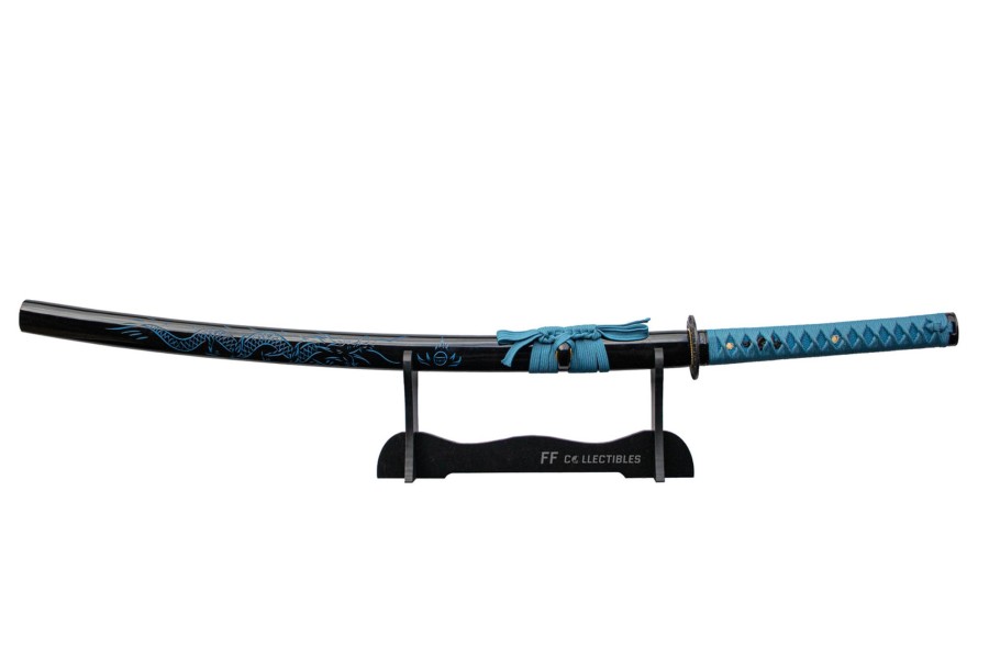 Japanese Katanas FF COLLECTIBLES | Seiryu, Azure Dragon - Hand Forged Carbon Steel Japanese Katana (With