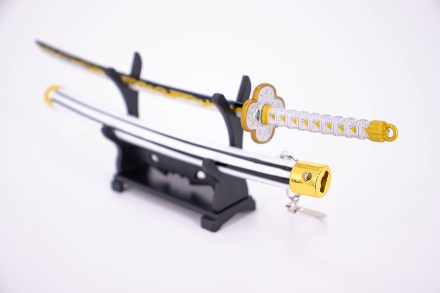 Keychains And Mini Replicas FF COLLECTIBLES | Demon Slayer Zenitsu Agatsuma'S Nichirin Sword Keychain