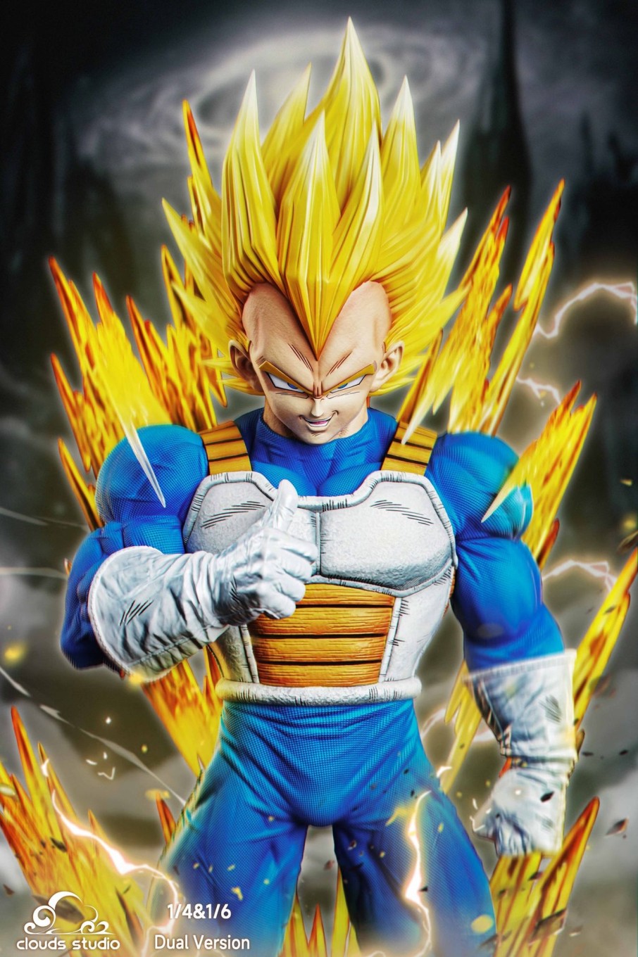 Statues/Figures CLOUDS STUDIO Dragon Ball | Clouds Studio Dragon Ball Z: Super Saiyan Vegeta [Pre-Order]