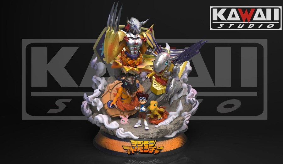 Statues/Figures KAWAII STUDIO Digimon | Kawaii Studio Digimon: Taichi And Agumon'S Evolutions [Sold Out]