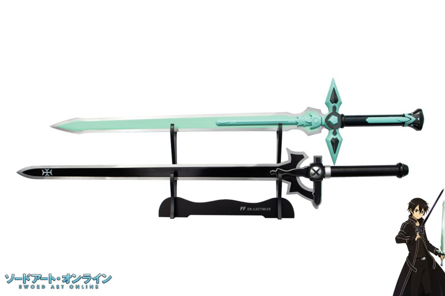 Anime Swords FF COLLECTIBLES | Sword Art Online - The Elucidator And Dark Repulser Set (With Free Dou