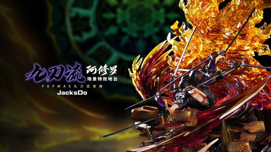 Statues/Figures JACKSDO STUDIO One Piece | Jacksdo Studio One Piece: Pop Max Nine-Sword Style Asura Zoro Scene