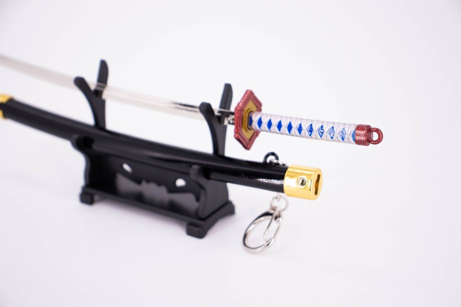 Keychains And Mini Replicas FF COLLECTIBLES | Demon Slayer Giyu Tomioka'S Nichirin Sword Keychain