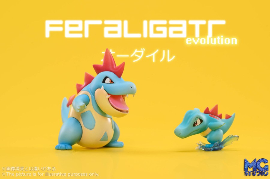 Statues/Figures MG STUDIO Pokemon | Mg Studio Pokemon: Scale World Series, Feraligatr Evolution Family [