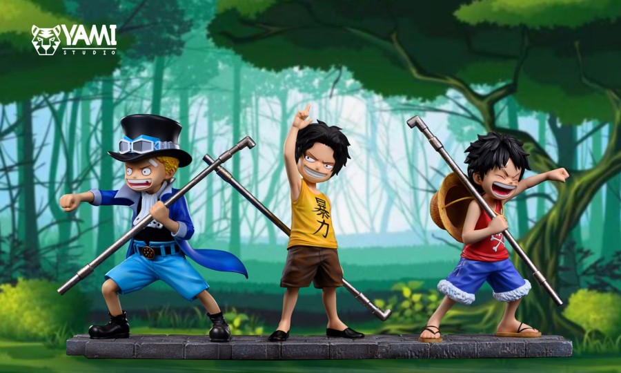 Statues/Figures YAMI STUDIO One Piece | Yami Studio One Piece: Three Childhood Brothers, Luffy, Ace And Sabo