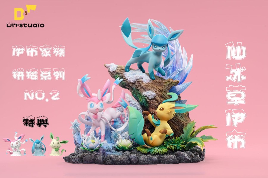 Statues/Figures DM STUDIO Pokemon | Dm Studio Pokemon: Eevee Family Combination Series 2. Sylveon, Glace