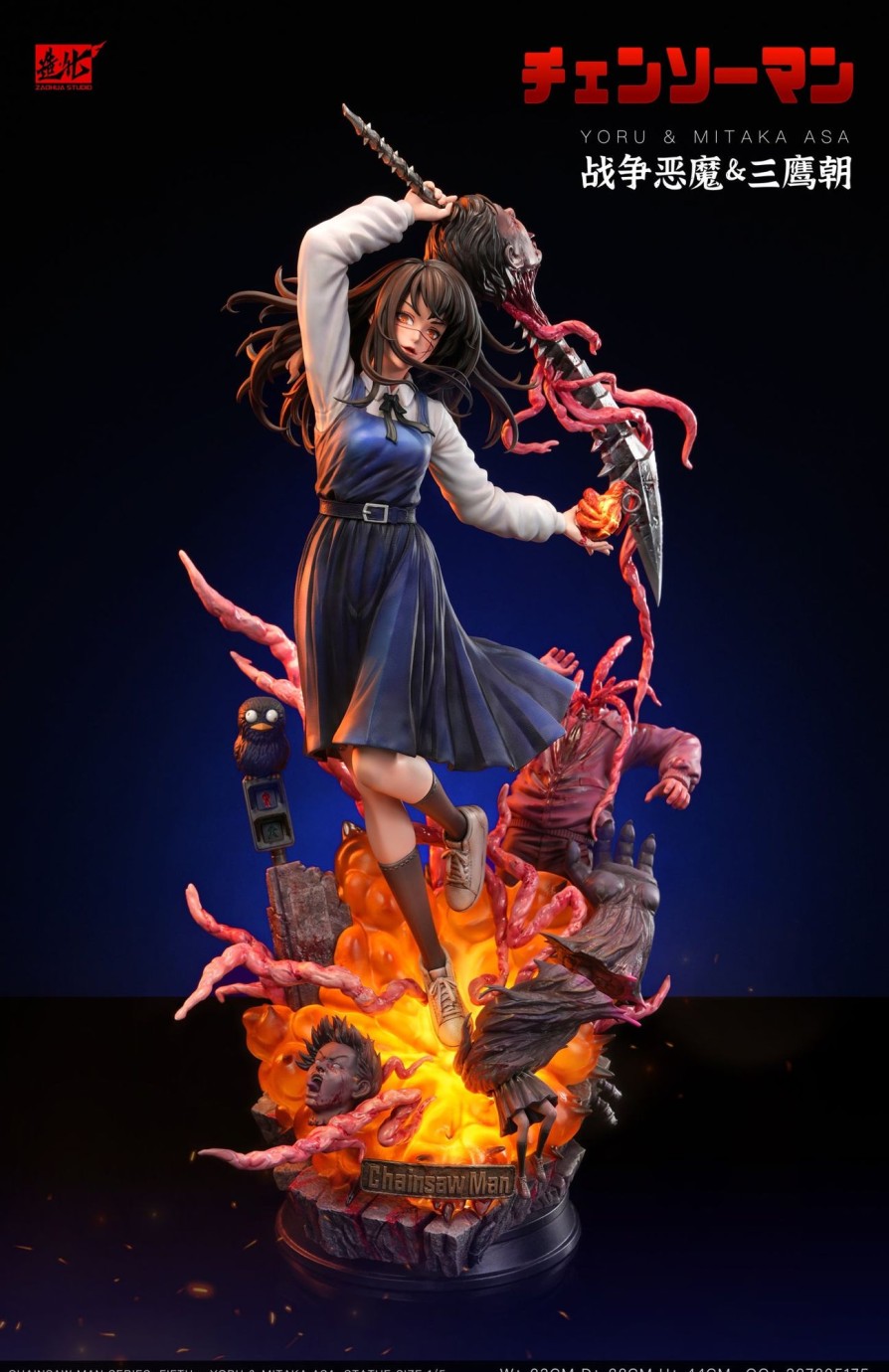 Statues/Figures ZAOHUA STUDIO Chainsaw Man | Zaohua Studio Chainsaw Man: War Devil, Yoru And Asa Mitaka [Pre-Orde