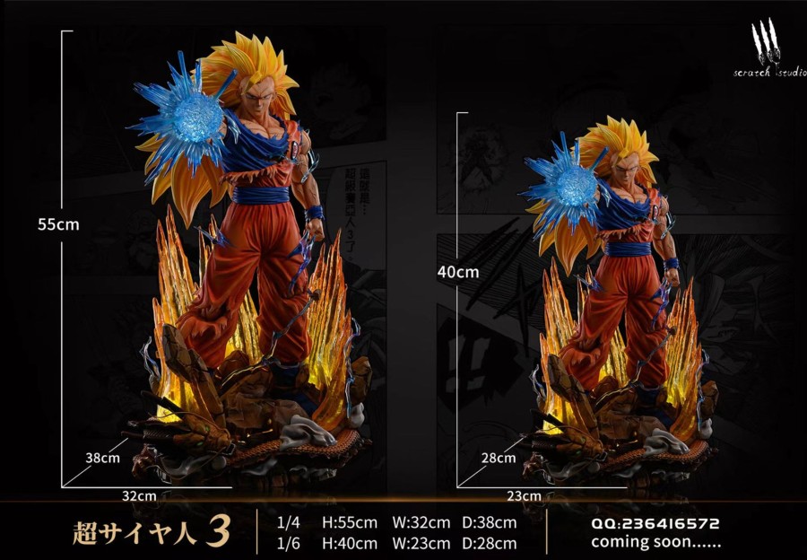 Statues/Figures SCRATCH STUDIO Dragon Ball | Scratch Studio Dragon Ball Z: Super Saiyan 3 Goku [Sold Out]