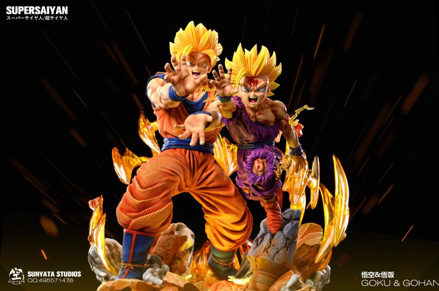 Statues/Figures SUNYATA STUDIO Dragon Ball | Sunyata Studio Dragon Ball Z: Father-Son Kamehameha Vs Cell'S Kameha