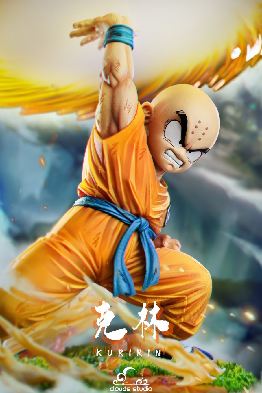 Statues/Figures CLOUDS STUDIO Dragon Ball | Clouds Studio Dragon Ball Z: Destructo Disc Krillin [In Stock]