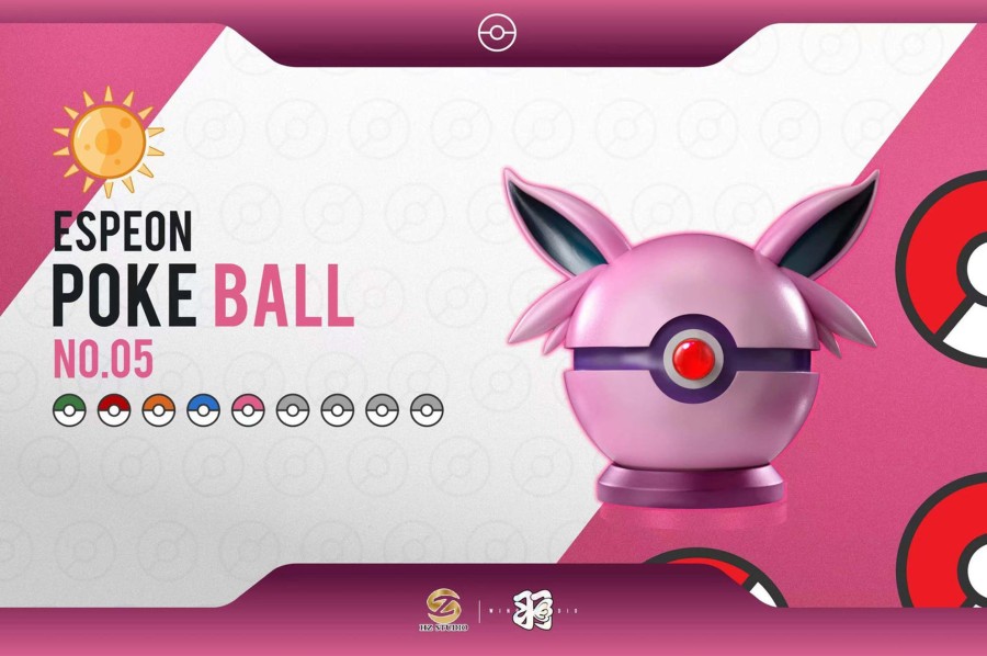 Statues/Figures WING x HZ STUDIO Pokemon | Wing X Hz Studio Pokemon: Eevee Poke Ball Series 05. Espeon Poke Bal