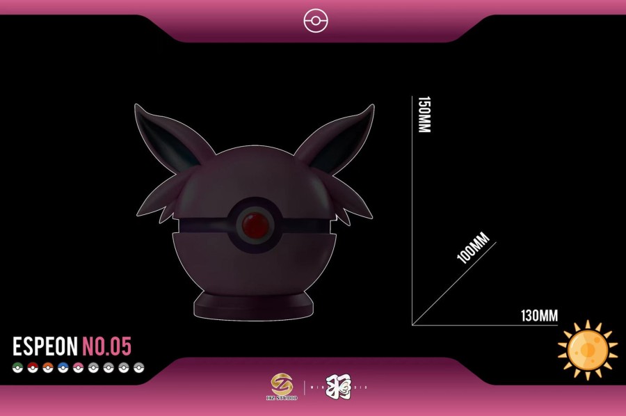 Statues/Figures WING x HZ STUDIO Pokemon | Wing X Hz Studio Pokemon: Eevee Poke Ball Series 05. Espeon Poke Bal