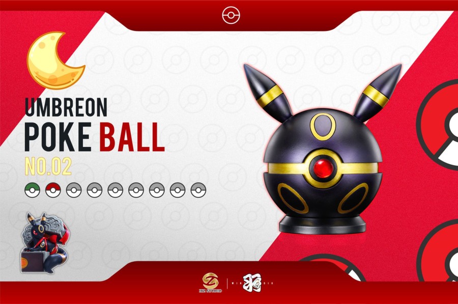 Statues/Figures WING x HZ STUDIO Pokemon | Wing X Hz Studio Pokemon: Eevee Poke Ball Series 02. Umbreon Poke Ba