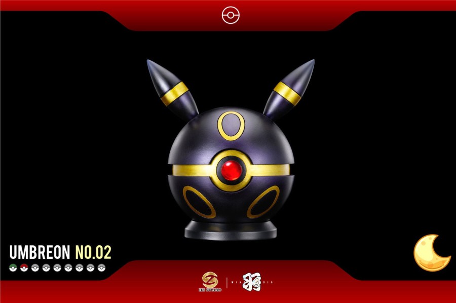 Statues/Figures WING x HZ STUDIO Pokemon | Wing X Hz Studio Pokemon: Eevee Poke Ball Series 02. Umbreon Poke Ba