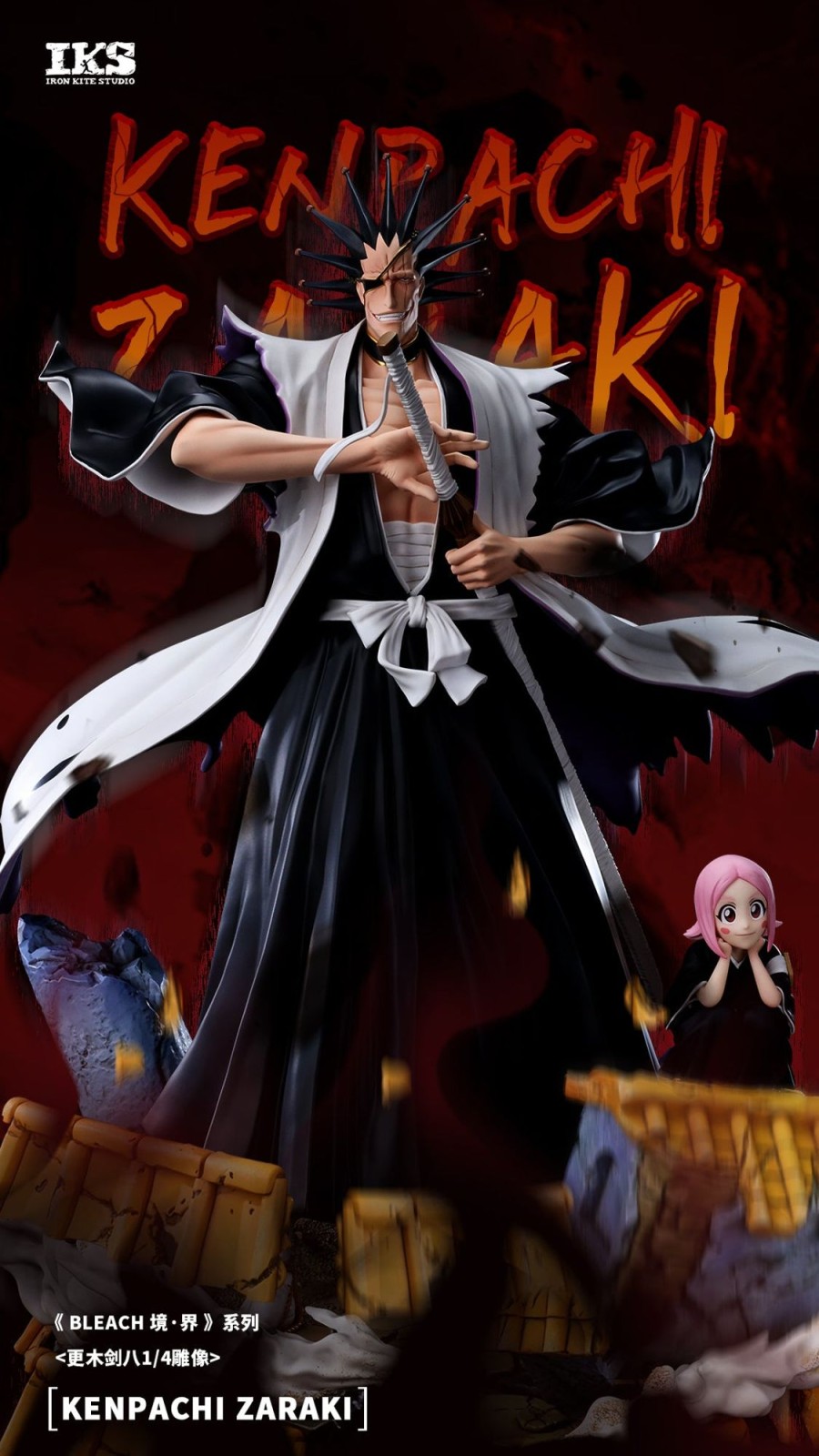 Statues/Figures IRON KITE STUDIO Bleach | Iron Kite Studio Bleach: Kenpachi Zaraki 1/4 (Licensed) [Pre-Order]