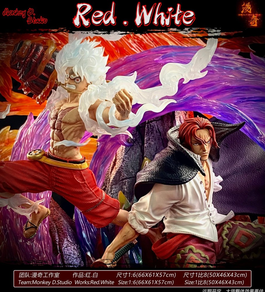 Statues/Figures MONKEY D STUDIO One Piece | Monkey D Studio One Piece: Red And White, Luffy And Shanks [Pre-Orde