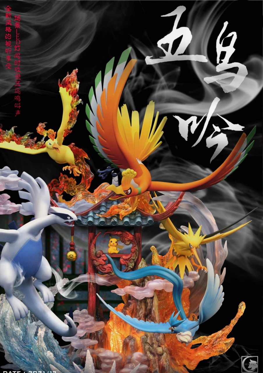 Statues/Figures CRESCENT STUDIO Pokemon | Crescent Studio Pokemon: The Five Legendary Birds [In Stock]