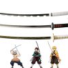 Anime Swords FF COLLECTIBLES | Demon Slayer - Tanjiro, Inosuke, Zenitsu Nakama Sword Set (W Free Swor