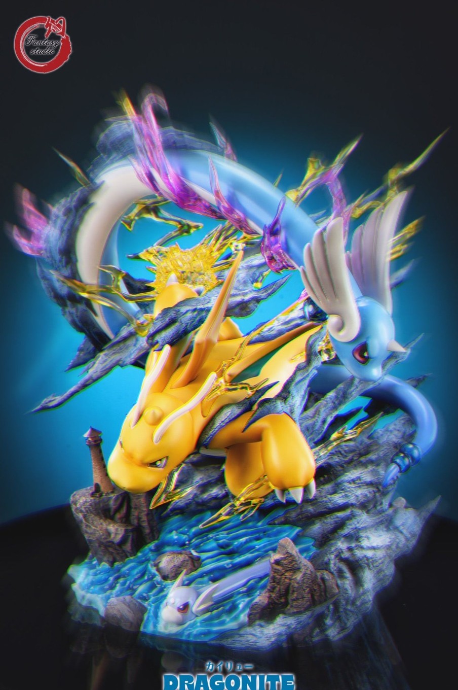 Statues/Figures FANTASY STUDIO Pokemon | Fantasy Studio Pokemon: Gx Evolution Series 14. Dragonite Family [Pr