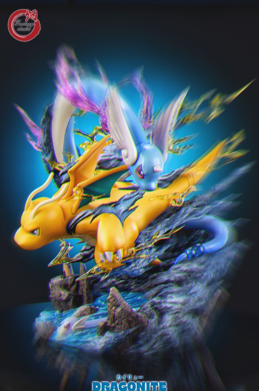 Statues/Figures FANTASY STUDIO Pokemon | Fantasy Studio Pokemon: Gx Evolution Series 14. Dragonite Family [Pr